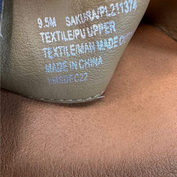 Tommy Bahama Slingback Espadrille Wedge Sandal Sz 9.5 Navy Slip On Elastic Strap - Picture 9 of 11